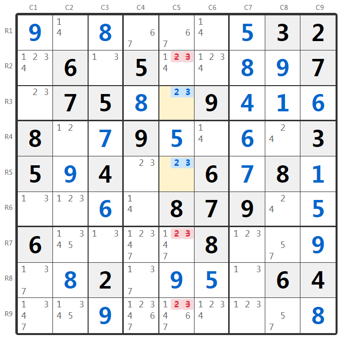 显性数对示例-列分析