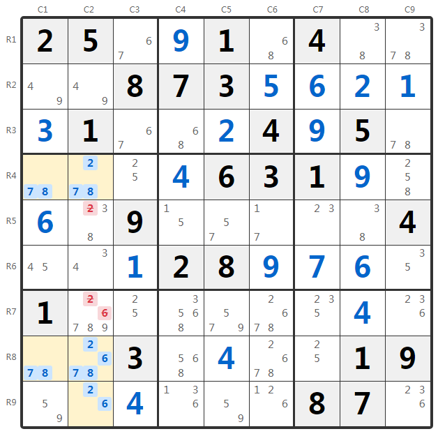 唯一矩形Type 3示例